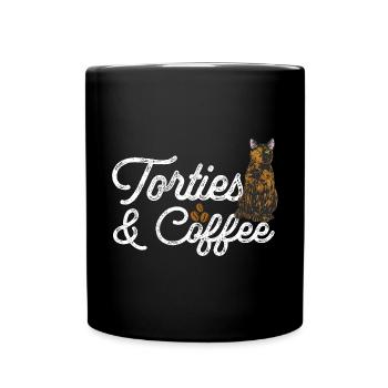 Schildpatt Katze Tortoiseshell Cat Tortie - Tasse einfarbig - Schwarz - Vorne