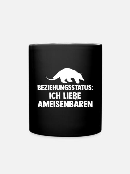 Ameisenbär - Tasse einfarbig - Schwarz