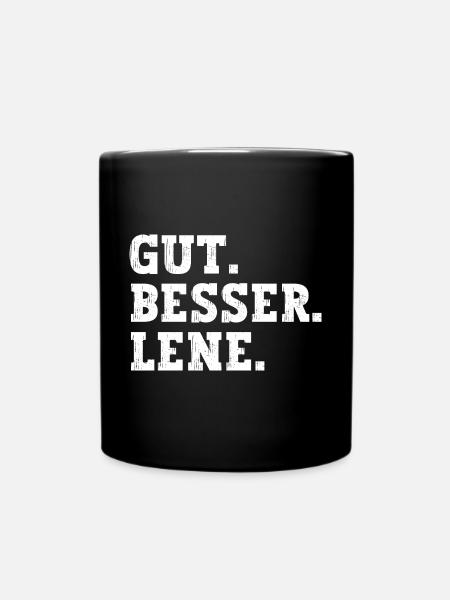 Gut Besser Lene Lustiger Spruch Name Lene - Tasse einfarbig - Schwarz