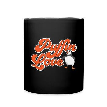 puffin puffin auke birds Lunde - Full Colour Mug - black - Front