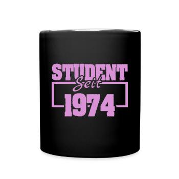 Jahr 1974 - Tasse einfarbig - Schwarz - Vorne