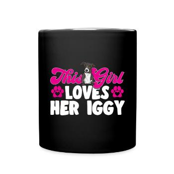 Lévrier italien Greyhound Chiens - Mug uni - noir - Devant