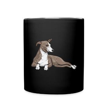 Italian Greyhound Greyhound Dogs - Full Colour Mug - black - Front