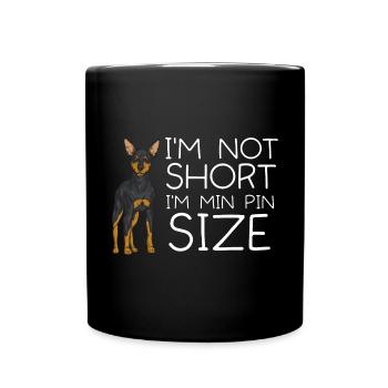 Miniature Pinscher Rehpinscher Min Pin Dog - Full Colour Mug - black - Front