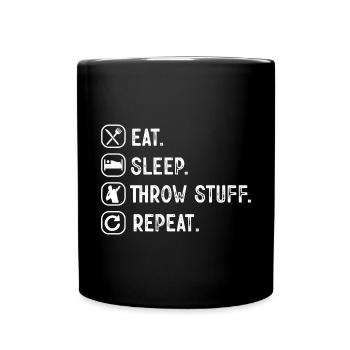 Lancer du poids Athlétisme - Mug uni - noir - Devant