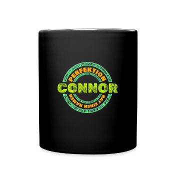 Vorname Connor - Tasse einfarbig - Schwarz - Vorne