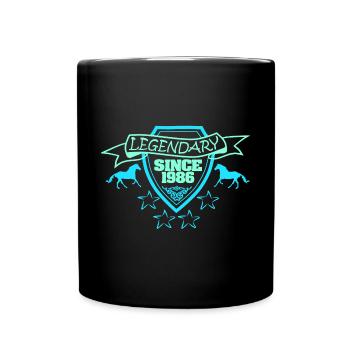 Jahr 1986 - Tasse einfarbig - Schwarz - Vorne