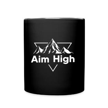 alpinist alpine hiking mountains alpine hut mountain hut - Full Colour Mug - black - Front