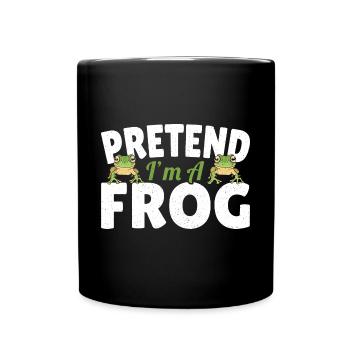 Funny Pretend at A Frog Herpetologist Froggy Amphi - Full Colour Mug - black - Front