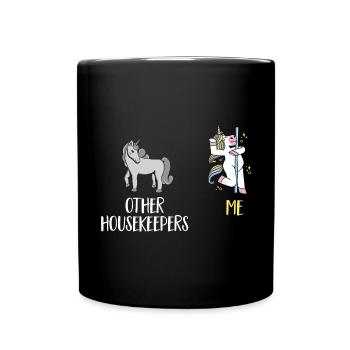 Aide domestique, femme de ménage, femme de ménage - Mug uni - noir - Devant