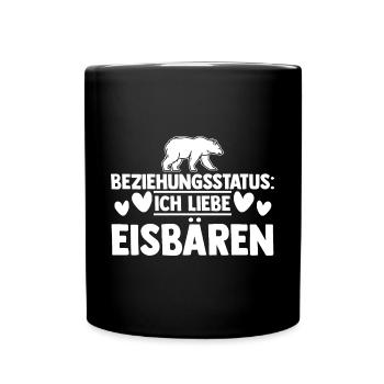 Eisbär Eisbären - Tasse einfarbig - Schwarz - Vorne
