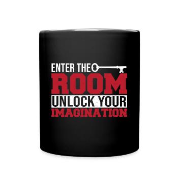 Escape Room Mystery Challenge Unlock Your Imaginat - Tasse einfarbig - Schwarz - Vorne