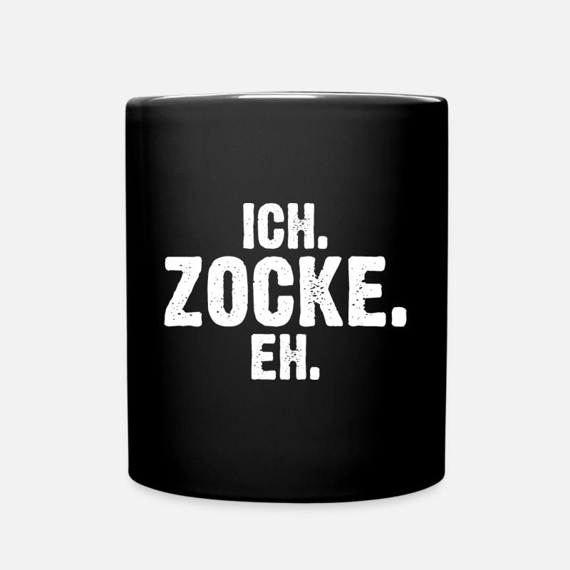 Zocker Zocken Gamer - Tasse einfarbig - Schwarz