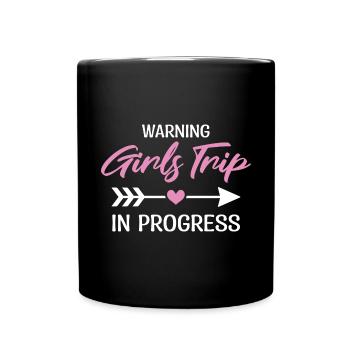 Les copines disent Voyage Vacances Réunion - Mug uni - noir - Devant