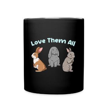 Conception de lapin mignon pour les propriétaires de lapins - Mug uni - noir - Devant