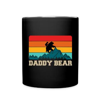 Daddy Bear climb the Mountain in Forest der Bär - Tasse einfarbig - Schwarz - Vorne