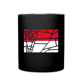 Pays pour Monaco Drapeau monégasque - Mug uni - noir - Devant