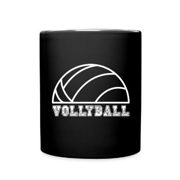 Volleyball ball for volleyball players half volleyball - Full Colour Mug - black - Front