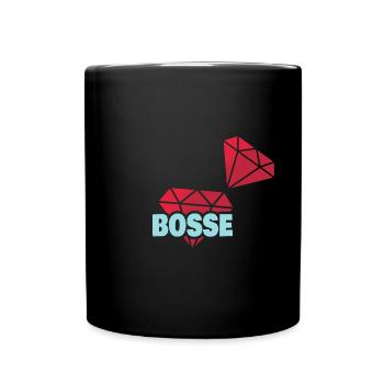 Bosse als Kostbar - Tasse einfarbig - Schwarz - Vorne