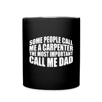 Certaines personnes m’appellent un charpentier 4 - Mug uni - noir - Devant
