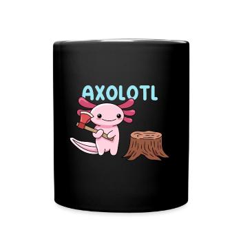 Conception de jeu de mots Axe Axolotl pour les amateurs d’axolotl - Mug uni - noir - Devant