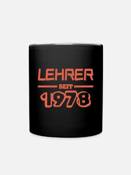 Lehrerin 1978 - Tasse einfarbig - Schwarz
