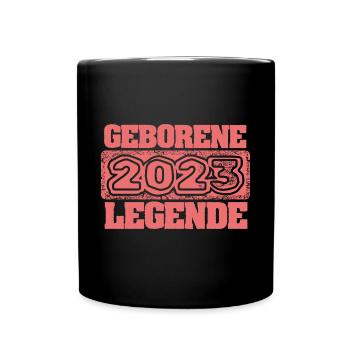 2023 - Tasse einfarbig - Schwarz - Vorne
