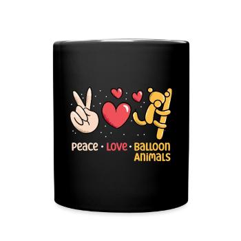 Balloon Animal Party Balloon Artist - Full Colour Mug - black - Front