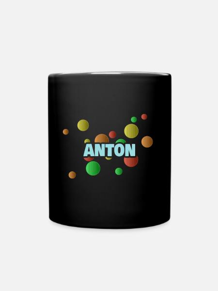 Anton als Anton - Tasse einfarbig - Schwarz