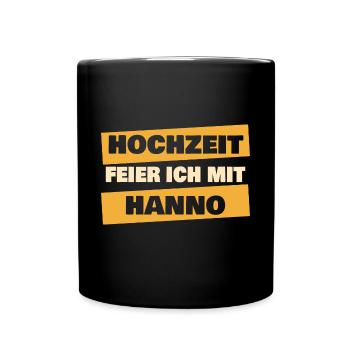 Hanno als JGA - Tasse einfarbig - Schwarz - Vorne