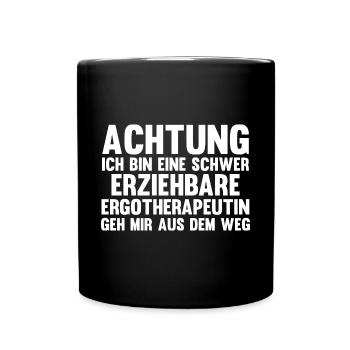 Ergotherapie Ergotherapeutin - Tasse einfarbig - Schwarz - Vorne