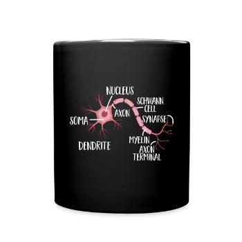 Neurology, Nurse, Brain, Neurologist - Full Colour Mug - black - Front