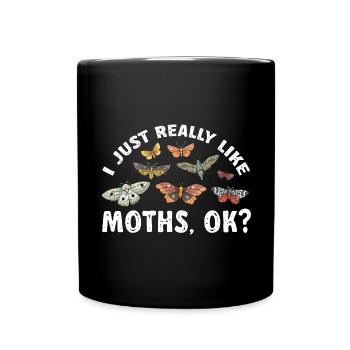 Motten Insektensammler Entomologe - Tasse einfarbig - Schwarz - Vorne