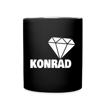 Edel Konrad - Tasse einfarbig - Schwarz - Vorne