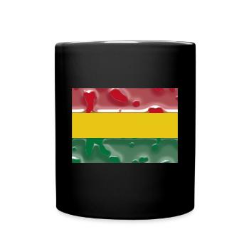 Flagge Bolivien - Tasse einfarbig - Schwarz - Vorne