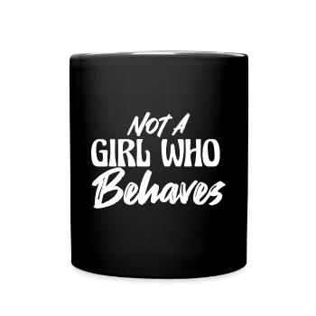 Pas une fille qui se comporte de manière impertinente et autoritaire - Mug uni - noir - Devant