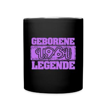 Geburtsjahr 1961 - Tasse einfarbig - Schwarz - Vorne