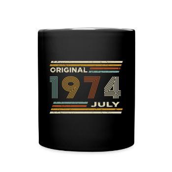 50e anniversaire juillet 1974 Vintage Original rétro - Mug uni - noir - Devant