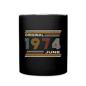 50e anniversaire juin 1974 Vintage Original rétro - Mug uni - noir - Devant