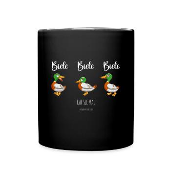 Biele Biele Biele Ruf sie mal - Tasse einfarbig - Schwarz - Vorne