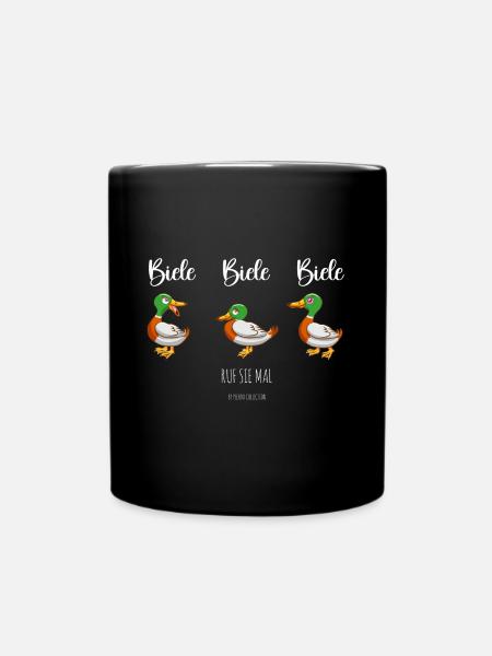 Biele Biele Biele Ruf sie mal - Tasse einfarbig - Schwarz