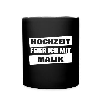 Malik als JGA - Tasse einfarbig - Schwarz - Vorne
