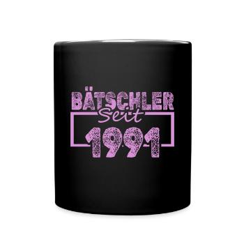 Lustig 1991 - Tasse einfarbig - Schwarz - Vorne