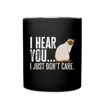 Siamkatze - Tasse einfarbig - Schwarz - Vorne