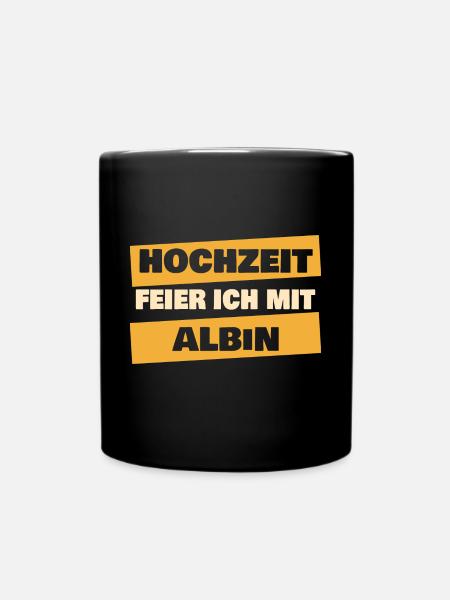 Albin als JGA - Tasse einfarbig - Schwarz