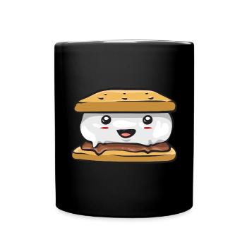 S'more Lagerfeuer Marshmallow Camping - Tasse einfarbig - Schwarz - Vorne