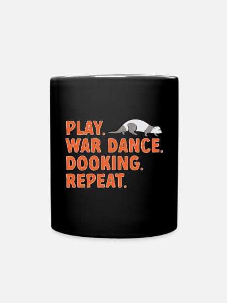 Frettchen Besitzer Frettchen - Tasse einfarbig - Schwarz