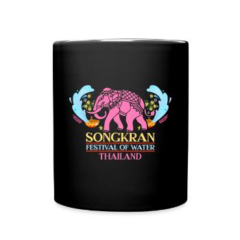 SongKran Festival Des Wassers Thailand - Tasse einfarbig - Schwarz - Vorne