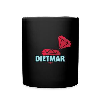 Kostbar Dietmar - Tasse einfarbig - Schwarz - Vorne