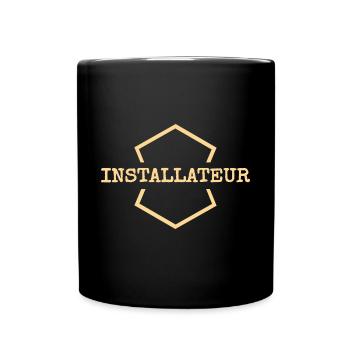Plumber as work - Full Colour Mug - black - Front